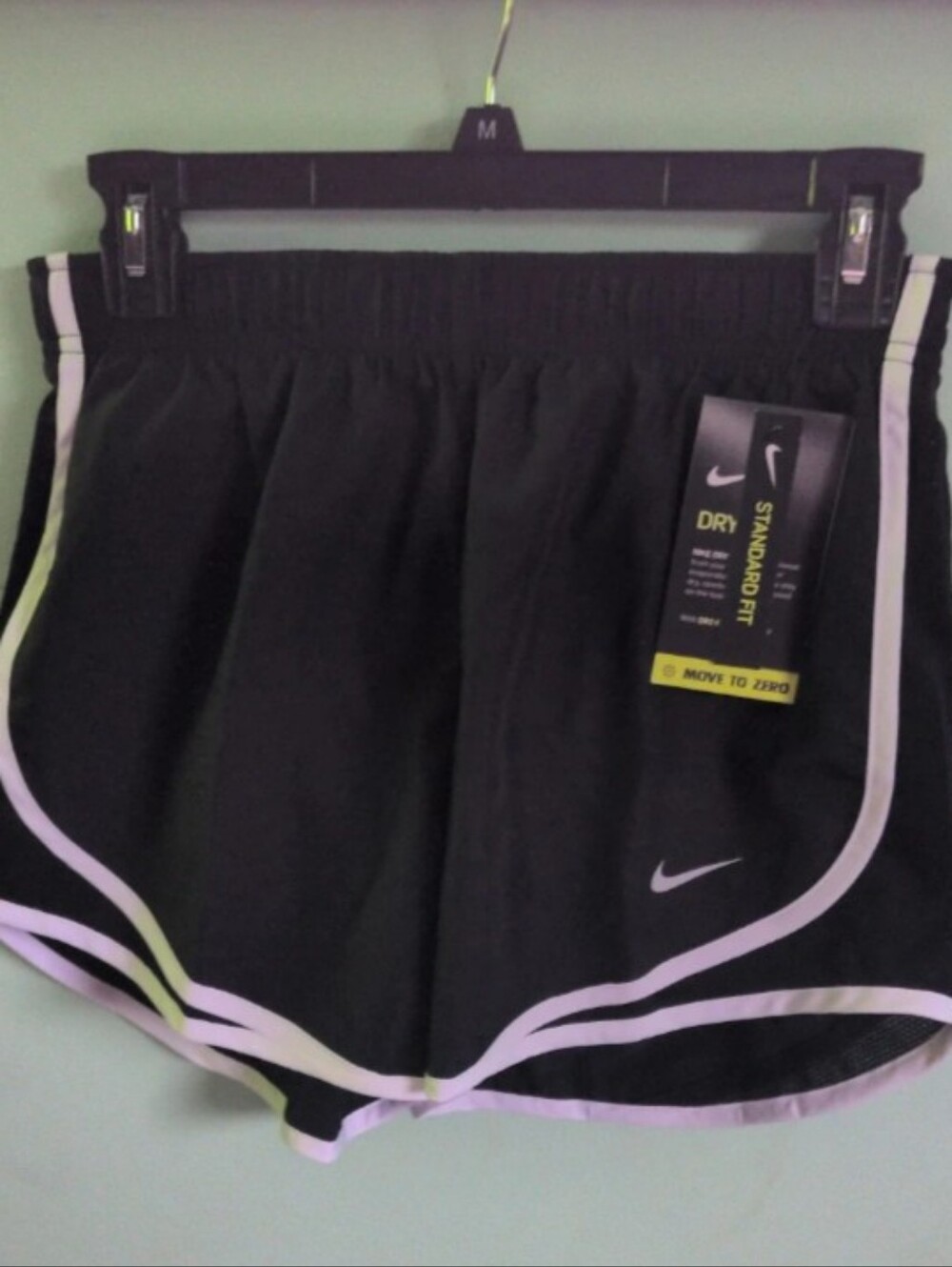 Nike Women's Black Athletic Shorts with White Trim NWT